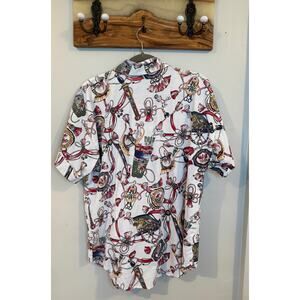 Vintage women’s Roman print size 10 80’s summer short sleeve top